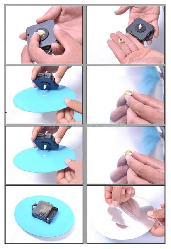 Fashion Home decoration Mirror Effect Wall Clock Modern Design Wall Decoration Home Art DIY Letters stickers wall Stickers