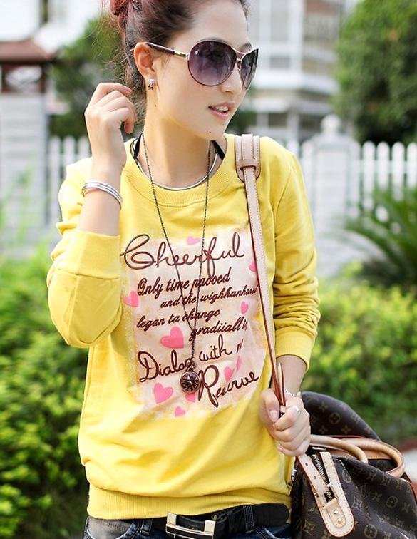 unknown Fashion Womens Clothing Round Neck Cotton Slim Casual Brief T-Shirts Tee