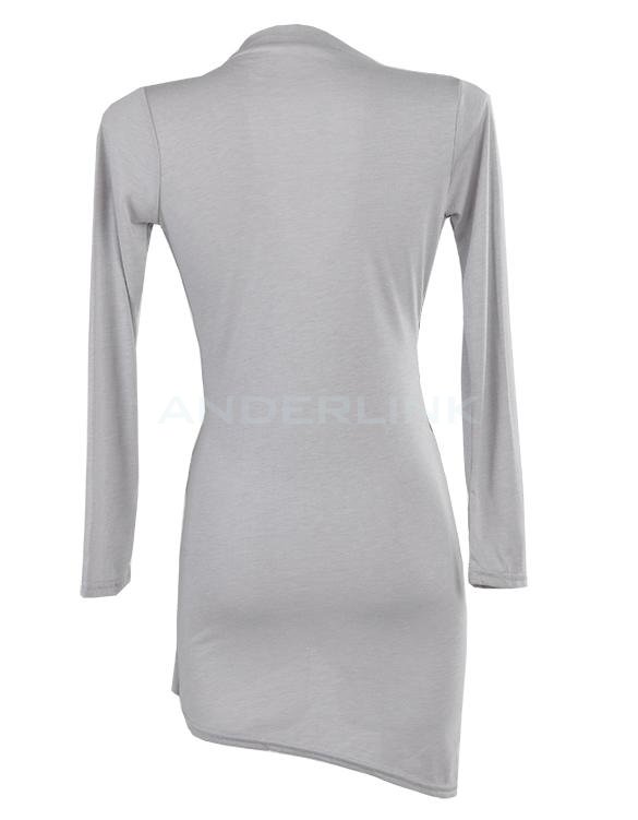 unknown New Women's Super Sexy Long Sleeve Deep-V Neck Ladies Party Evening Pencil Dress