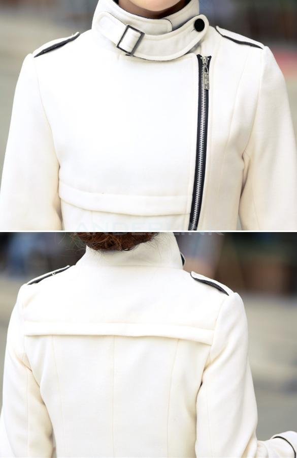 New Women's Super Stylish Wool Blend Warm Long Coat Jacket Belt Overcoat