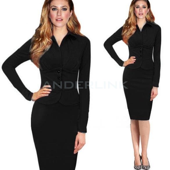 unknown New Women's Sexy Style  Long Sleeve Ladies Party Evening Dress