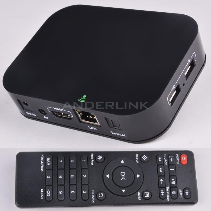 unknown HD 3D TV Smart Box A20 Dual Core 1.5GHZ 1GB DDR3 4GB 1080P WL UK Plug