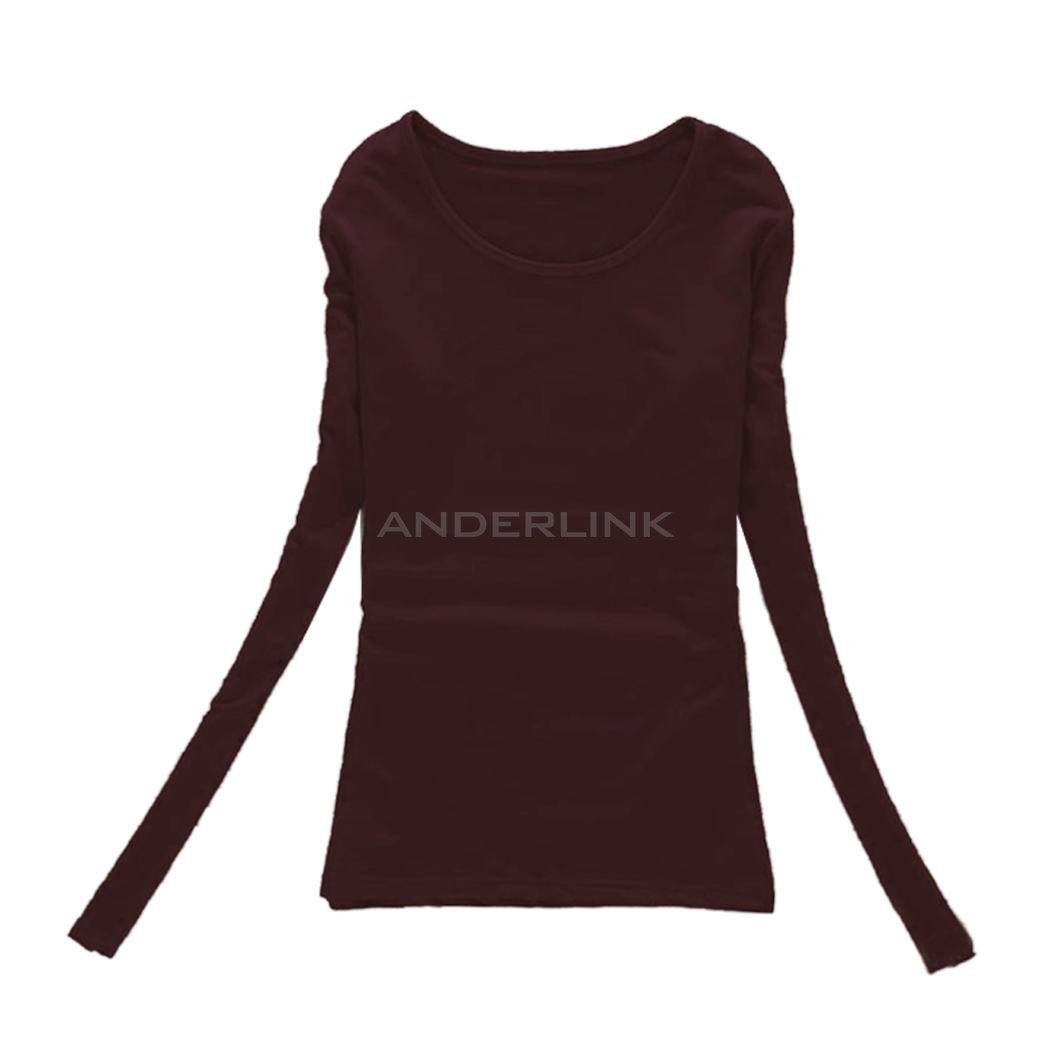 unknown Casual Fall Women's Round Collar Long Sleeve Pullovers T-shirt Tops
