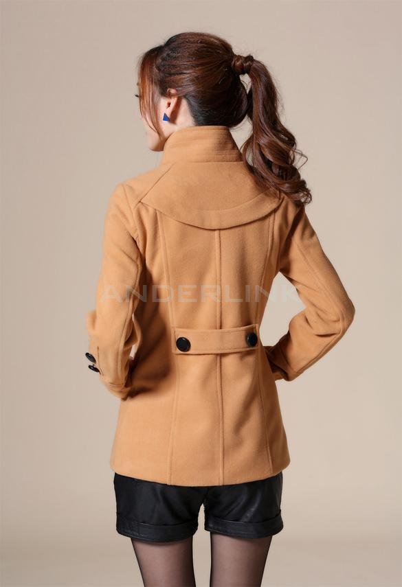 Winter Women Woolen Trench Double Button Medium Long Coat Jacket?Outwear