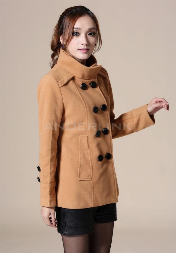 Winter Women Woolen Trench Double Button Medium Long Coat Jacket?Outwear