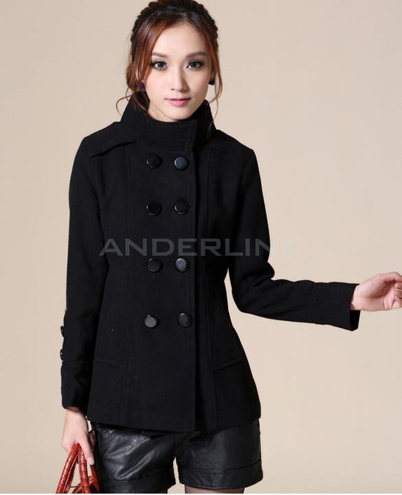 Winter Women Woolen Trench Double Button Medium Long Coat Jacket?Outwear