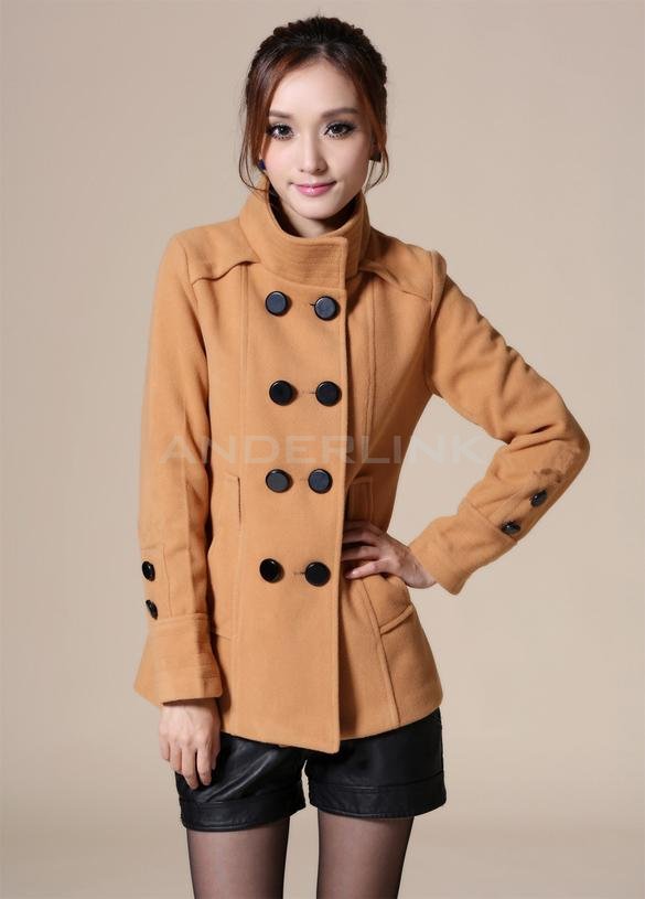 Winter Women Woolen Trench Double Button Medium Long Coat Jacket?Outwear