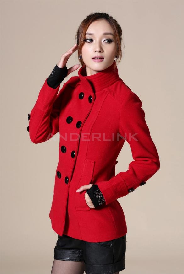 Winter Women Woolen Trench Double Button Medium Long Coat Jacket?Outwear