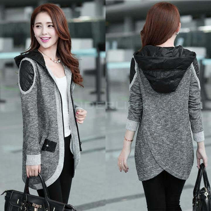 Fashion Women's Long Sleeve Open Zipper Casual Patch Decorate Knitted Sweater Wool Top Trench Coat Jacket Outwear Cardigan Waistcoat Fashion Women's Long Sleeve Open Zipper Casual Patch Decorate Knitted Sweater Wool Top Trench Coat Jacket Outwear Cardigan Waistcoat