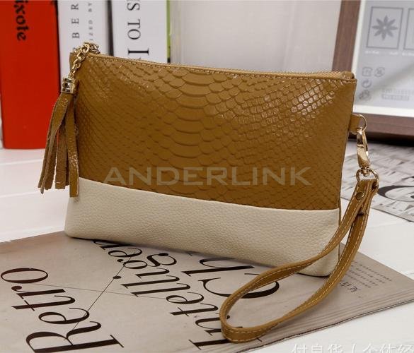 unknown Fashion Women Synthetic Leather Tassel Bag Clutch Bags Day Shoulder Messenger Bag