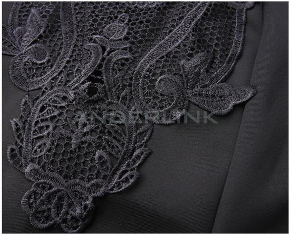New Fashion Ladies Sexy Lace Crochet Halter Slim Fitting Off Shoulder Package Hip Dress