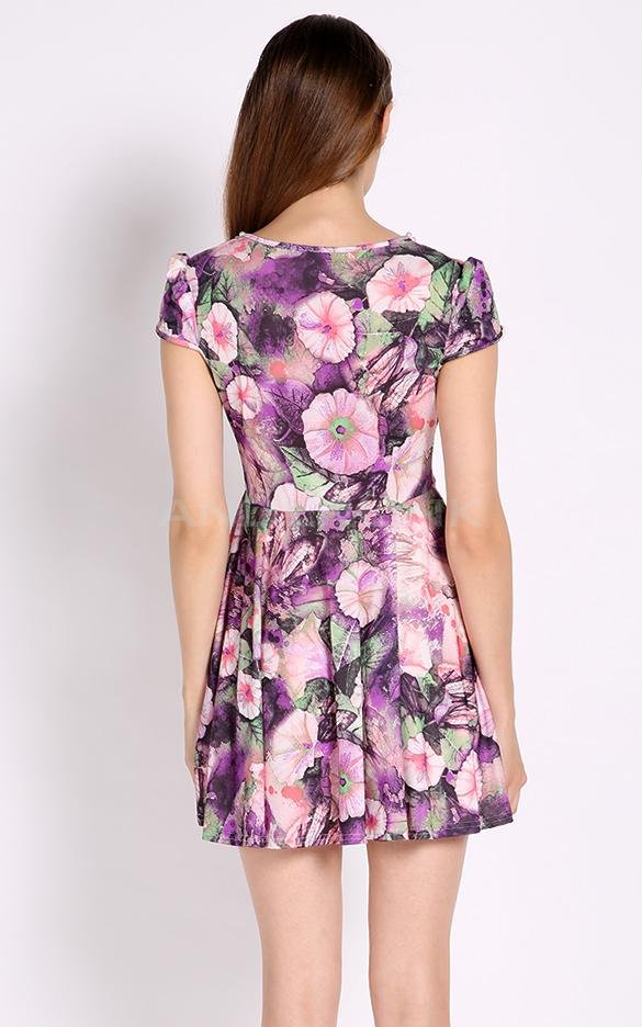 Sexy Women Cap Sleeve Beads Pearls Floral Deep V-neck Cocktail Evening Party Beading Party Short Mini Dress