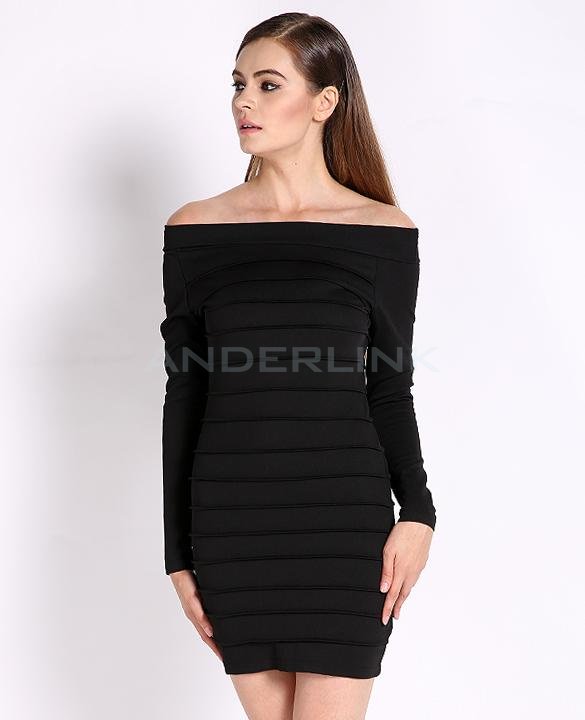 New Fashion Long Sleeve Quiet Magnificent Wrap Bandage Dress Cocktail Evening Party Dress