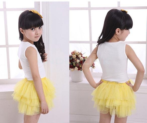 unknown New Baby Kids Girls Dancewear Cute Chiffon Tutu Full Pettiskirt Princess Skirt