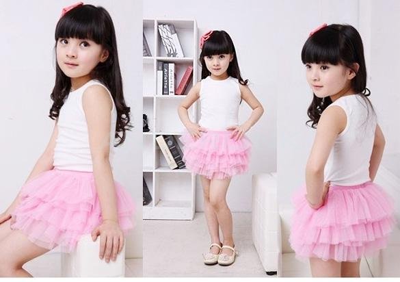 unknown New Baby Kids Girls Dancewear Cute Chiffon Tutu Full Pettiskirt Princess Skirt