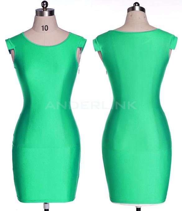 unknown Women's Sexy Side Zipper Business OL Wear to Work Fitted Stretch Bodycon Pencil Dress Short Mini Dress