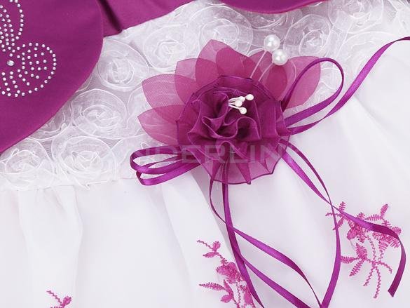 Baby Girl Kids Children Sweet Slash Neck Cap Sleeve Patchwork Floral Sequined Bubble Dress