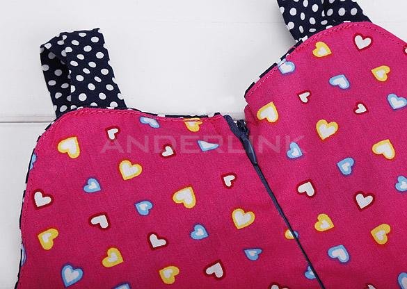 Cute Kids Girl Heart Print Sleeveless Tank Dress Bowknot Party Sundress