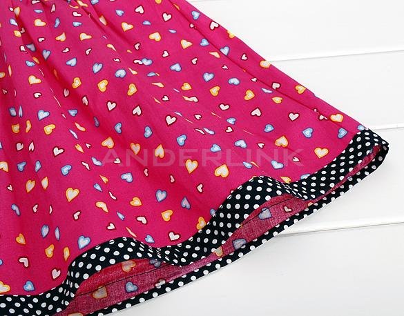 Cute Kids Girl Heart Print Sleeveless Tank Dress Bowknot Party Sundress