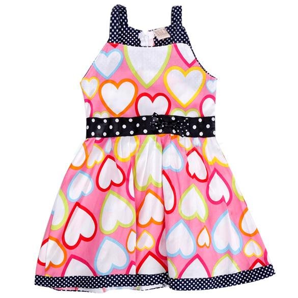unknown Baby Kids Children Girl's Wear Cute Sleeveless Heart Shape Pattern Dress