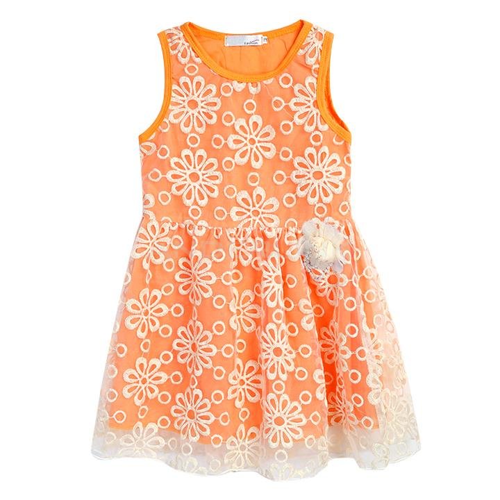 unknown New Baby Kids Children's Girls Wear Sleeveless Cute Lace Floral Sweet Fancy Dress