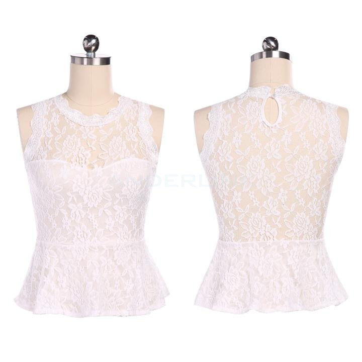 unknown Summer Women Lady Sexy Lace Floral Sleeveless Tunic Tank Tops