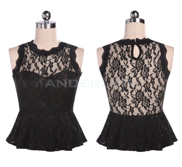 unknown Summer Women Lady Sexy Lace Floral Sleeveless Tunic Tank Tops
