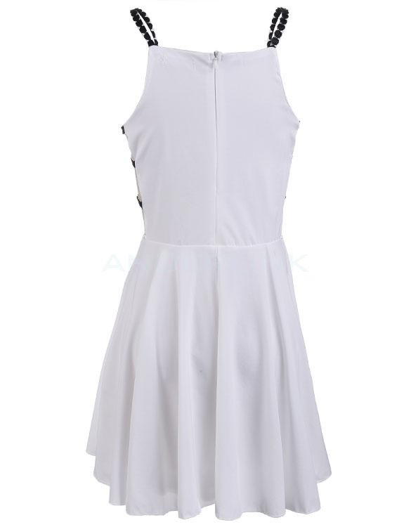 New Sexy Women Cut Out Slim Spaghetti Strap Dress Party Clubwear Evening Dress