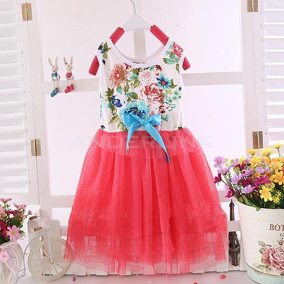unknown Hot Fashion New Baby Kids Girl Children's Wear Sleeveless Costumes Cute Dress