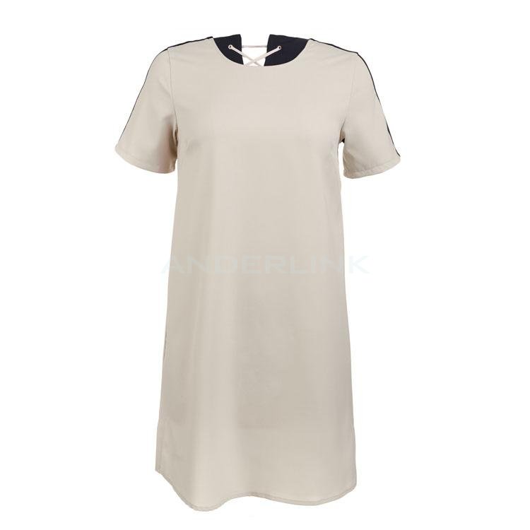 unknown Summer Women Short Sleeve Casual Chiffon Loose Mini Dress