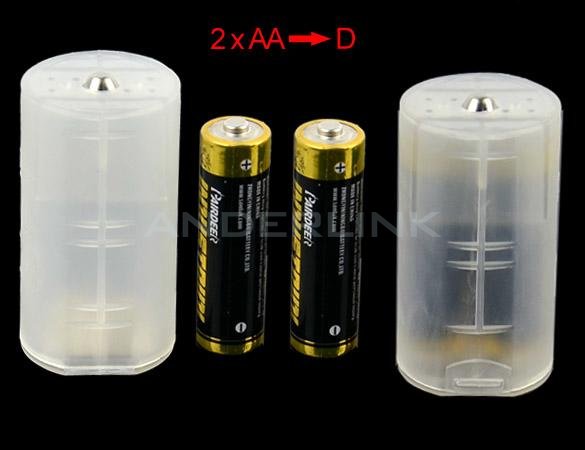 unknown New 4pcs Cell Batteries Adaptor Holder Case Converter Switcher AA to D/AA to C/AAA to AA Size